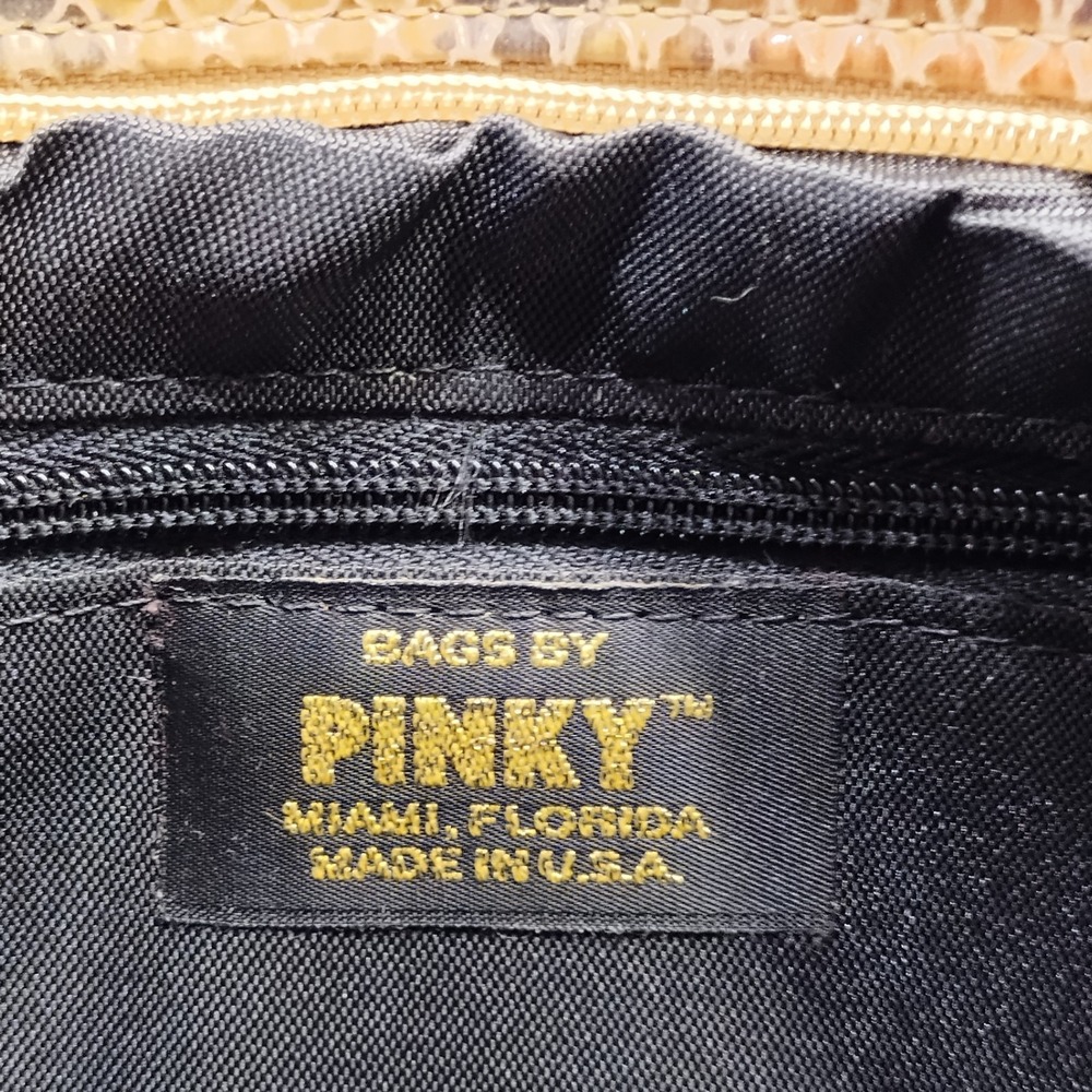 Bags By Pinky Crossbody Bag Womens Multi Snakeskin Leather Detachable Strap - Picture 6 of 8